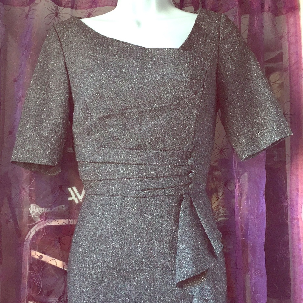 Modern tweed sheath dress